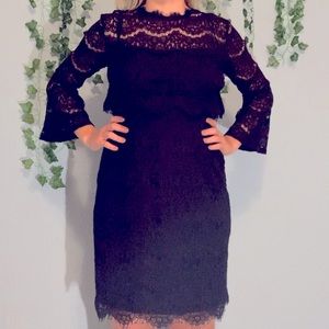 marina beautiful black lace dress size 10